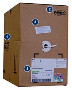 Cáp mạng AMP, Cat 5e UTP Cable, 4-Pairs, 24AWG, CM, White (6-219590-2)