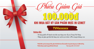 Tặng phiếu giảm giá mua mực in iziNet trị giá 100K